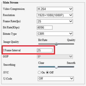 keyframe interval obs studio