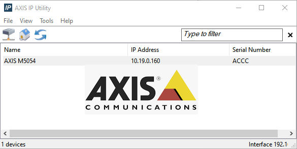 Detect and modify the IP address of an Axis camera